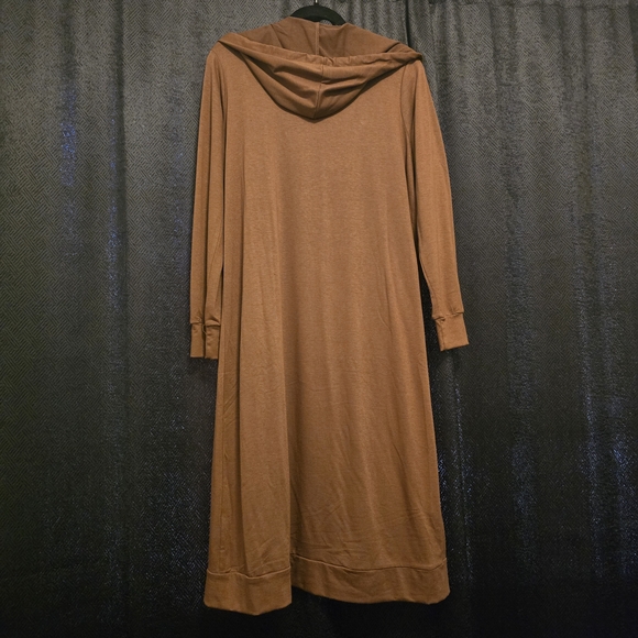 Brown Hooded Long Cardigan - Picture 4 of 5
